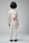 Shop_Bal Bachche By Rohit Bal_Ivory Chanderi Printed Leaf Flamingo Kurta Set_at_Aza_Fashions