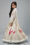 Buy_Bal Bachche By Rohit Bal_Ivory Chanderi Printed Swan Anarkali Set _Online_at_Aza_Fashions