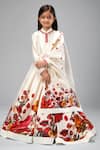 Buy_Bal Bachche By Rohit Bal_Ivory Chanderi Printed Botanical Anarkali Set_at_Aza_Fashions