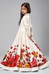 Buy_Bal Bachche By Rohit Bal_Ivory Chanderi Printed Botanical Anarkali Set_Online_at_Aza_Fashions