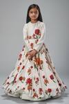 Shop_Bal Bachche By Rohit Bal_Ivory Chanderi Printed Botanical Anarkali Set_Online_at_Aza_Fashions