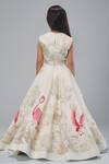 Shop_Bal Bachche By Rohit Bal_Ivory Chanderi Printed Swan Lehenga Set_at_Aza_Fashions