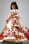 Buy_Bal Bachche By Rohit Bal_Ivory Chanderi Printed Florette Anarkali Set _at_Aza_Fashions