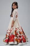 Shop_Bal Bachche By Rohit Bal_Ivory Chanderi Printed Florette Anarkali Set_at_Aza_Fashions