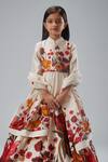 Buy_Bal Bachche By Rohit Bal_Ivory Chanderi Printed Florette Anarkali Set_Online_at_Aza_Fashions