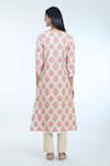 Shop_Samyukta Singhania_Cream Banarasi Chanderi Silk Floral Round Pattern Kurta With Pant _at_Aza_Fashions