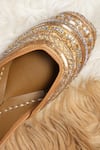 Jutti Express_Gold Sequin Dabka And Embroidered Juttis _Online_at_Aza_Fashions