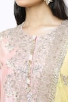 Anamika Khanna_Pink Embroidered Floral Kurta Round Sharara Set _at_Aza_Fashions