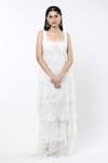 Buy_Mishru_Ivory Tulle Embellished Floral Square Zailey Sea Layered Gown _Online_at_Aza_Fashions