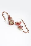 Buy_Bijoux By Priya Chandna_Red Crystal Ambi Jhumka Earrings _Online_at_Aza_Fashions