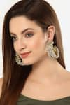 Buy_Bijoux By Priya Chandna_Off White Crystal Amala Pearl And Embellished Half Hoop Earrings _at_Aza_Fashions