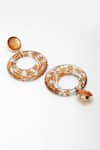 Buy_Bijoux By Priya Chandna_Rose Gold Resin Brienna Hoop Danglers _Online_at_Aza_Fashions