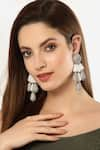 Buy_Bijoux By Priya Chandna_White Resin Beads Tahiti And Crystal Embellished Danglers _at_Aza_Fashions