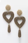 Bijoux By Priya Chandna_Gold Plated Crystal Heart Danglers _Online_at_Aza_Fashions