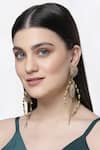 Buy_Bijoux By Priya Chandna_Gold Plated Crystal Twin Infinity Twirl Danglers _at_Aza_Fashions