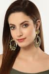 Buy_Bijoux By Priya Chandna_Gold Plated Foil And Wire Work Hoop Resin Danglers _at_Aza_Fashions