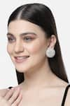 Buy_Bijoux By Priya Chandna_Silver Plated Crystal Swirl Studs _at_Aza_Fashions