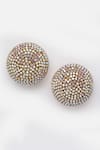 Bijoux By Priya Chandna_Multi Color Crystal Embellished Round Studs _Online_at_Aza_Fashions