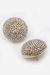 Buy_Bijoux By Priya Chandna_Multi Color Crystal Embellished Round Studs _Online_at_Aza_Fashions