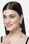 Buy_Bijoux By Priya Chandna_Silver Plated Crystal Long Drop Embellished Earrings _at_Aza_Fashions