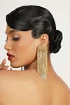 Buy_Bijoux By Priya Chandna_Gold Plated Crystal Hanging Tassels Waterfall Earrings _at_Aza_Fashions