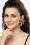 Buy_Bijoux By Priya Chandna_Gold Plated Crystal Daisy Embellished Studs _at_Aza_Fashions