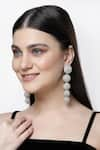 Buy_Bijoux By Priya Chandna_Silver Plated Crystal Embellished Round Studs _at_Aza_Fashions