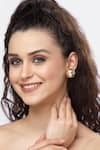 Buy_Bijoux By Priya Chandna_Gold Plated Zircon Stone Embellished Studs _at_Aza_Fashions