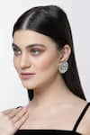 Buy_Bijoux By Priya Chandna_Silver Plated Crystal Embellished Button Studs _at_Aza_Fashions