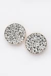 Bijoux By Priya Chandna_Silver Plated Crystal Embellished Button Studs _Online_at_Aza_Fashions