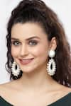 Buy_Bijoux By Priya Chandna_White Pearl Round Top Embellished Dangler Earrings _at_Aza_Fashions