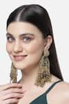 Buy_Bijoux By Priya Chandna_Gold Plated Pearls Crystal Studded Bead Tassel Earrings _at_Aza_Fashions