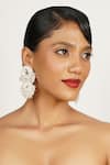 Buy_Bijoux By Priya Chandna_White Pearl Cascade Embellished Chandelier Earrings _at_Aza_Fashions