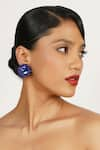 Buy_Bijoux By Priya Chandna_Blue Crystal Embellished Stud Earrings _at_Aza_Fashions