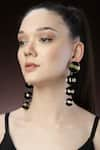 Buy_Bijoux By Priya Chandna_Black Resin Dangler Earrings _at_Aza_Fashions