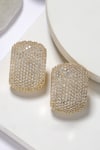 Shop_Bijoux By Priya Chandna_Gold Plated Crystal Studded Earrings _Online_at_Aza_Fashions