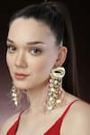 Buy_Bijoux By Priya Chandna_Gold Plated Pearl Feather Tassel Earrings _Online_at_Aza_Fashions