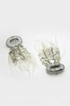 Buy_Bijoux By Priya Chandna_White Pearl Resin Feather Tassel Earrings 