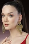 Buy_Bijoux By Priya Chandna_Gold Plated Crystals Embellished Heart Dangler Earrings _at_Aza_Fashions