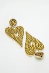 Buy_Bijoux By Priya Chandna_Gold Plated Crystals Embellished Heart Dangler Earrings 