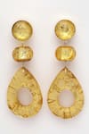 Buy_Bijoux By Priya Chandna_Gold Plated Geometric Carved Drop Earrings 