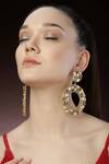 Buy_Bijoux By Priya Chandna_Gold Plated Crystal Embellished Hoop Earrings _at_Aza_Fashions