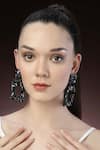 Buy_Bijoux By Priya Chandna_Black Crystal Square Motif Carved Earrings _Online_at_Aza_Fashions