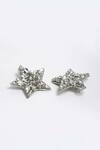 Buy_Bijoux By Priya Chandna_Silver Plated Crystal Star Shaped Earrings _Online_at_Aza_Fashions