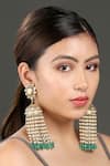 Buy_Bijoux By Priya Chandna_Gold Plated Pearl Jhumka Earrings _at_Aza_Fashions