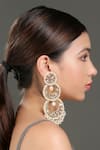 Buy_Bijoux By Priya Chandna_Gold Plated Pearl Layered Chandbali Earrings _at_Aza_Fashions