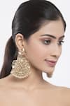 Buy_Bijoux By Priya Chandna_Gold Plated Pearl Crystal Embellished Chandelier Earrings _at_Aza_Fashions