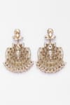 Bijoux By Priya Chandna_Gold Plated Pearl Crystal Embellished Chandelier Earrings _Online_at_Aza_Fashions