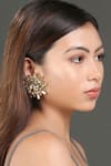 Buy_Bijoux By Priya Chandna_Gold Plated Crystal Embellished Studs _at_Aza_Fashions