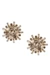 Shop_Bijoux By Priya Chandna_Gold Plated Crystal Embellished Studs _at_Aza_Fashions